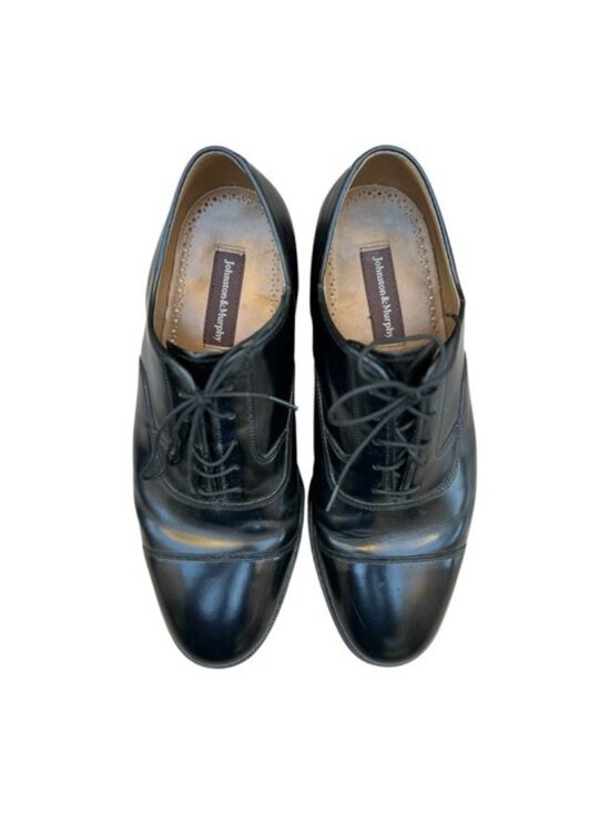 Exquisite Johnston & Murphy Crown Black Leather Oxford Sz 8.5 USA. High Quality main image 4